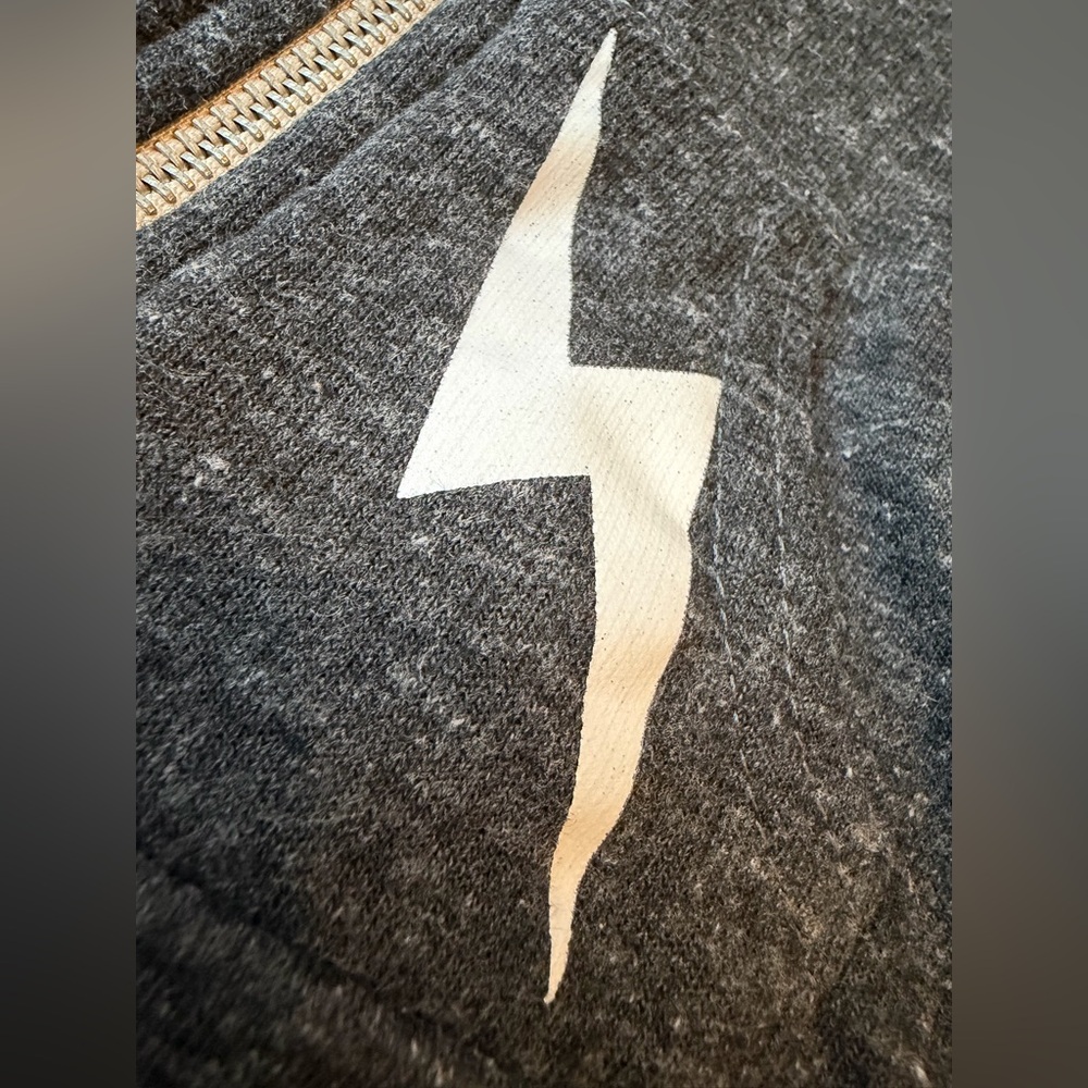 Designer From Denny’s!  Charcoal Gray Kids Hoodie with Fun Patches - Picture 3 of 10